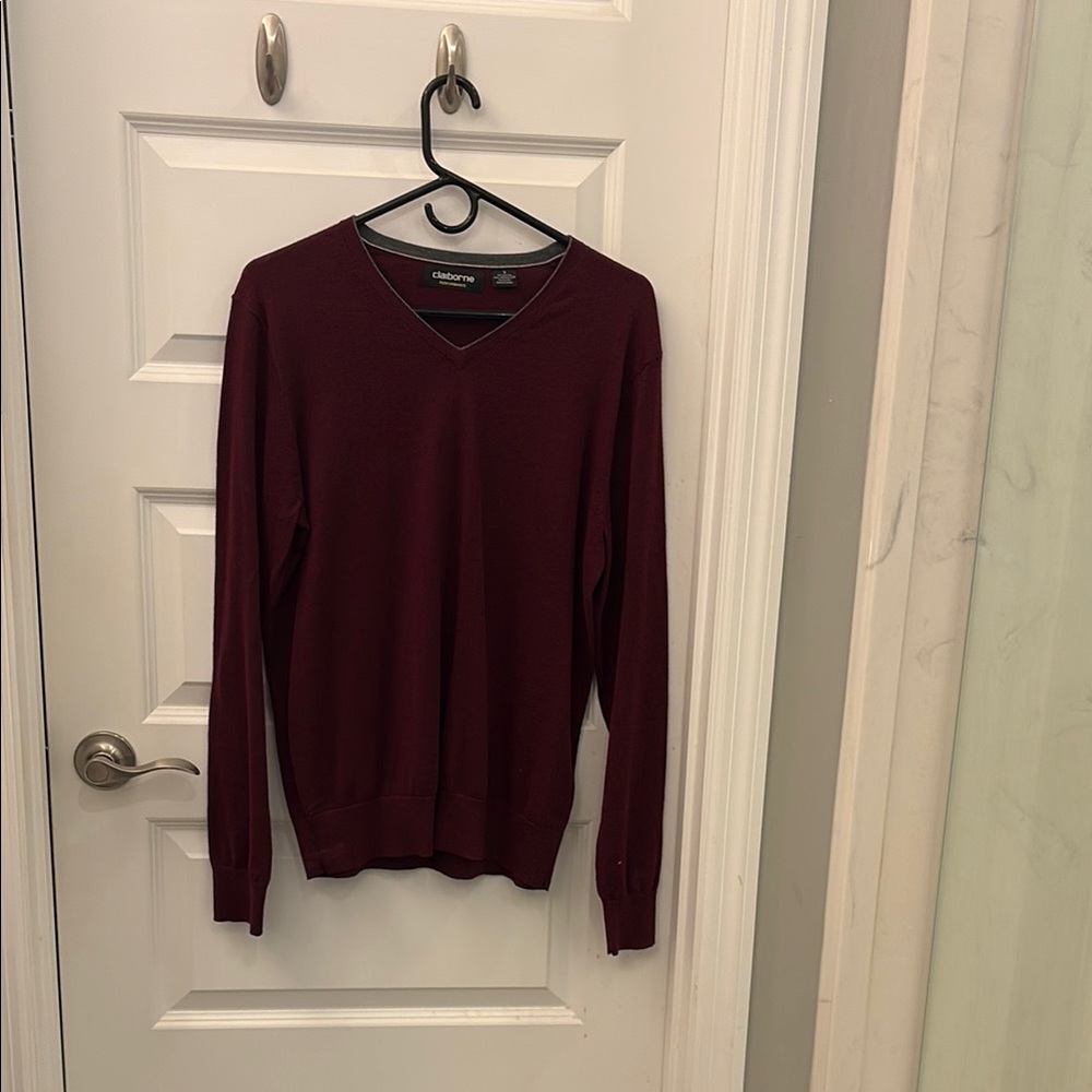 Claiborne Red V-Neck Sweater